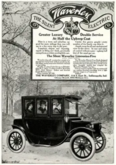 Images Dated 27th August 2020: Advert for Waverley electric car 1912