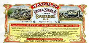 Iron Prints: Advert, Waverley Iron & Steel Co, Coatbridge, Scotland