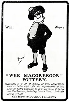 Pottery Prints: Advert, Wee MacGreegor Pottery, Glasgow, Scotland