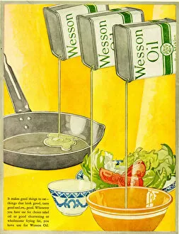 Preparation Collection: Advert, Wesson Oil for cooking and salads
