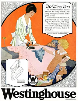 Conditioning Prints: Advert, Westinghouse electric iron