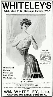 Undergarments Gallery: Advert for Whiteleys womens corset 1907