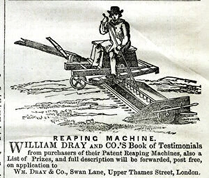 Chronicle Collection: Advert, William Dray and Co, Reaping Machine
