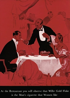 Images Dated 28th September 2012: Advert for Wills Gold Flake cigarettes 1938