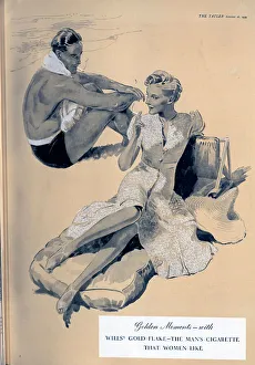 Advert for Wills Gold Flake cigarettes