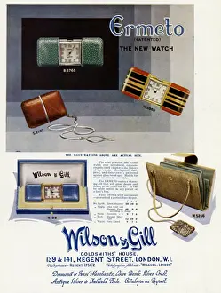 String Prints: Advert for Wilson & Gill, Ermeto ladies pocket - bag watch