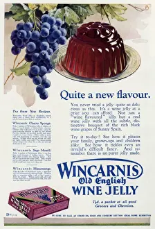 Jellies Prints: Advert for Wincarnis old English wine jelly 1931