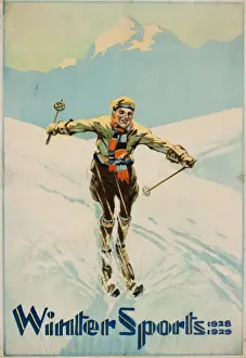 Skier Prints: Advertisement for Winter Sports