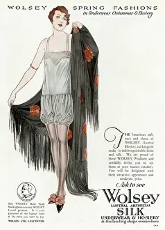 Fringed Prints: Advert for Wolsey spring fashions, underwear