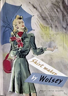 Frocks Collection: An advert for Wolsey's range of women's wear. Date: 1943