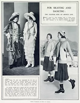 Images Dated 23rd December 2019: Advert for womens skating and dancing costumes