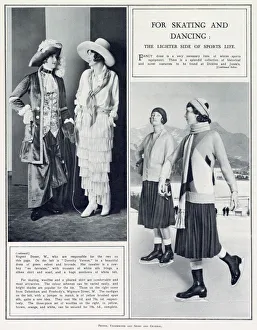 Images Dated 23rd December 2019: Advert for womens skating and dancing costumes