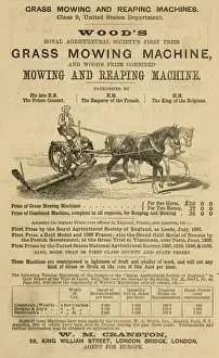 Mower Prints: Advert, Woods Grass Mowing Machine