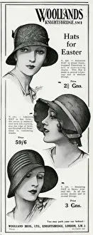Woollands Prints: Advert for Woollands cloche hats 1930