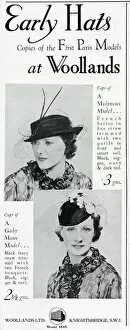 Images Dated 27th July 2017: Advert for Woollands of Knightsbridge womens hats 1937