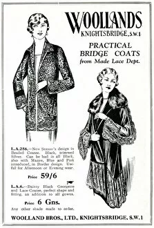 Images Dated 25th September 2018: Advert for Woollands practical bridge coats 1929