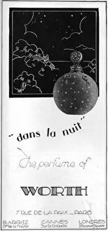 Images Dated 22nd January 2016: Advert for Worth perfume Dans La Nuit, Paris 1926