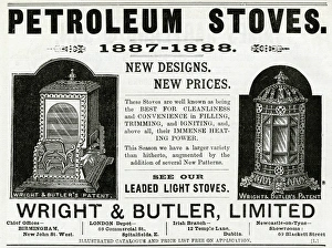 Images Dated 11th October 2017: Advert for Wright & Butler Limited petroleum stoves 1888