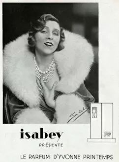 Images Dated 19th February 2016: Advertisement for Yvonne Printemps perfume by Isabey