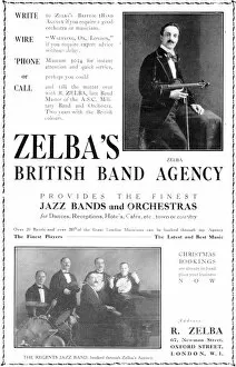 Agency Gallery: Advert for Zelbas British Band Agency, London, 1919