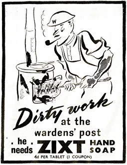 Housekeeping Collection: Advert, Zixt Hand Soap, WW2