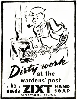 Clean Collection: Advert, Zixt Hand Soap, WW2
