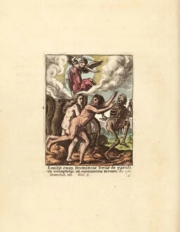 Wenceslaus Collection: Adam and Eve driven out of the Garden of Eden