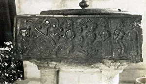 Imagery Prints: Adam and Eve - Tournai Font, All Saints Church, East Meon