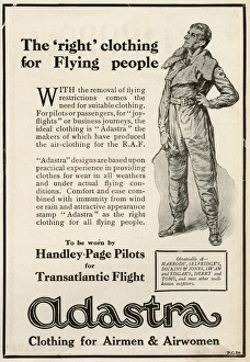Airwomen Gallery: Adastra advertisement - clothing for airmen and airwomen
