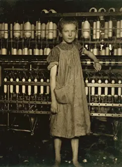 1056 Prints: Addie Card, anaemic little spinner in North Pownal Cotton Mi