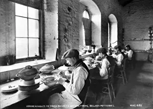 Belleek Prints: Adding Handles to China Baskets Before Firing, Belleek Potte
