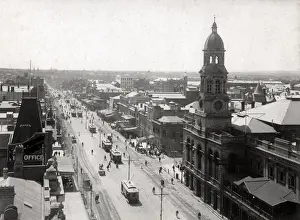Cityscape Prints: Adelaide Australia, c. 1900-1910 city centre King William St