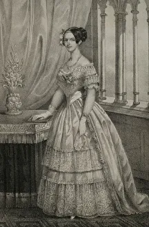 Archduchess Prints: Adelaide of Austria (1822-1855). Queen consort