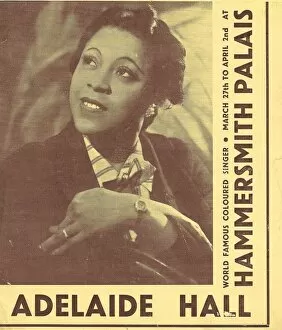 Personality Gallery: Adelaide Hall (flyer for Hammersmith Palais)