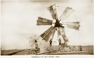 Aden - Yemen - Windmills at the Salt Works