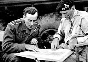 Admiral Lord Louis Mountbatten and General Montgomery, Franc Admiral Lord Louis Mountbatten and General Montgomery, Franc