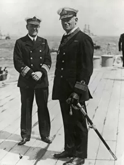 Images Dated 15th August 2011: Admiral Nicholson with Rear-Admiral O de Beech
