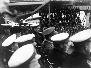 Benbow Prints: Admiral Sir Ernest Gaunt watching boxing match