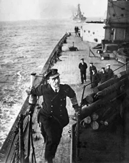 Images Dated 2nd August 2011: Admiral Sir John Jellicoe on board HMS Iron Duke