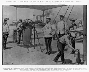 Flagship Prints: Admiral Togo on board his flagship, Mikasa