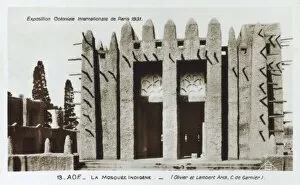 Images Dated 4th May 2011: Adobe Mosque - Colonial Exhibition Paris
