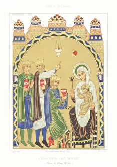 Charles Louandre Prints: Adoration of the Magi, 12th century