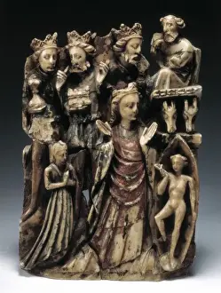 Alabaster Prints: Adoration of the Magi (15th c. ). Alabaster. English