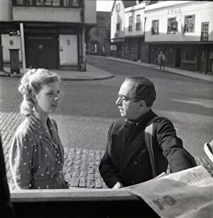 Cobblestones Collection: Adrian Brunel, film director, with Anne Firth, actress