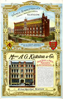 Adverts Gallery: Adverts, James Templeton & Co, A G Kidston & Co