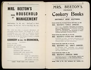 Spread Gallery: Adverts for Mrs Beetons Book of Household Management