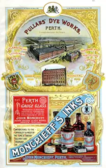 Gauge Prints: Adverts, Pullars Dye Works, Moncrieffs Inks
