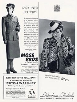 Debenham Collection: Adverts for Women's Military and Civil Clothing WWII