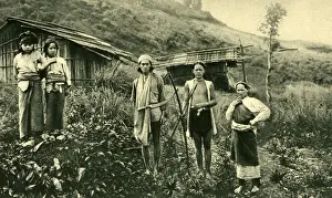 Adults and children of an indigenous tribe, Formosa (Taiwan)