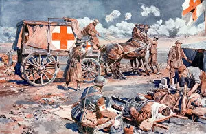 Ambulance Gallery: At an Advanced Dressing Station on the Western Front, Matania